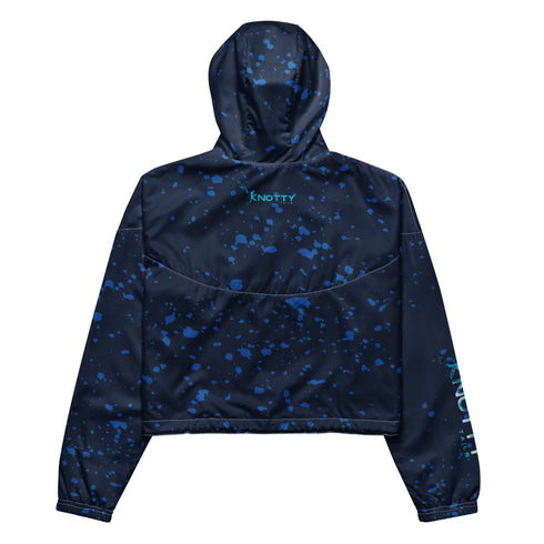 Blue Mahi-mahi Dolphin Women’s cropped windbreaker